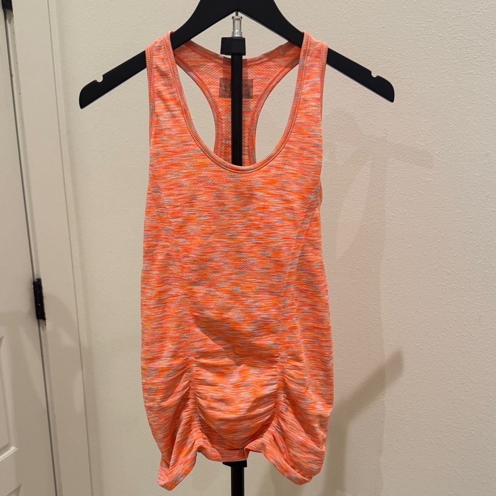 Athleta Orange Patterned Tank Top